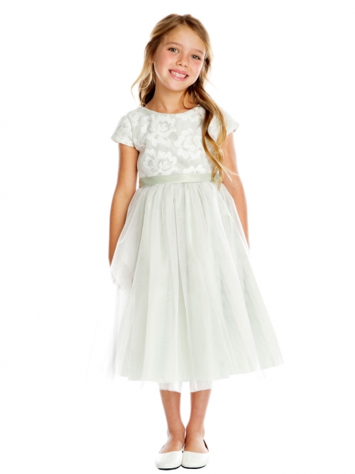 sage green girls dress