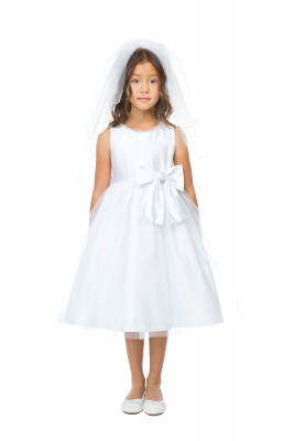 SALE Satin and Pearl with Tulle Dress in Choice of Color