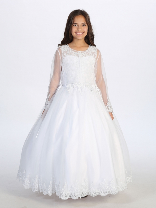 white beaded dress plus size Plus Size Beaded Lace A-line Soft Long Wedding Gown Light Ivory main image 0