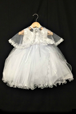 Girls Dress Style 2330 - WHITE Girls Baptism and Christening Outfit