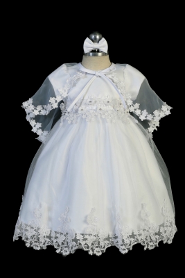 Girls Baptism and Christening Style 2344 - WHITE