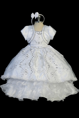 Girls Baptism and Christening Style 2352 - WHITE
