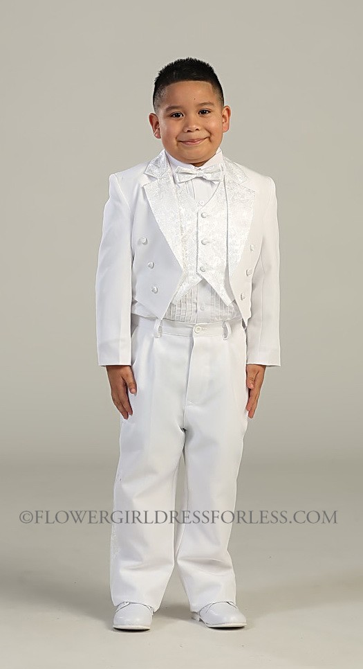 TT_4004 - Boys Suit Style 4004- WHITE 5 Piece Communion-Baptism