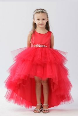 dark red flower girl dresses