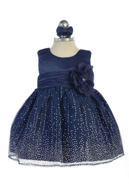 Cap Sleeve White Dress w/ Rhinestone Heart (18-24 months) main image 0
