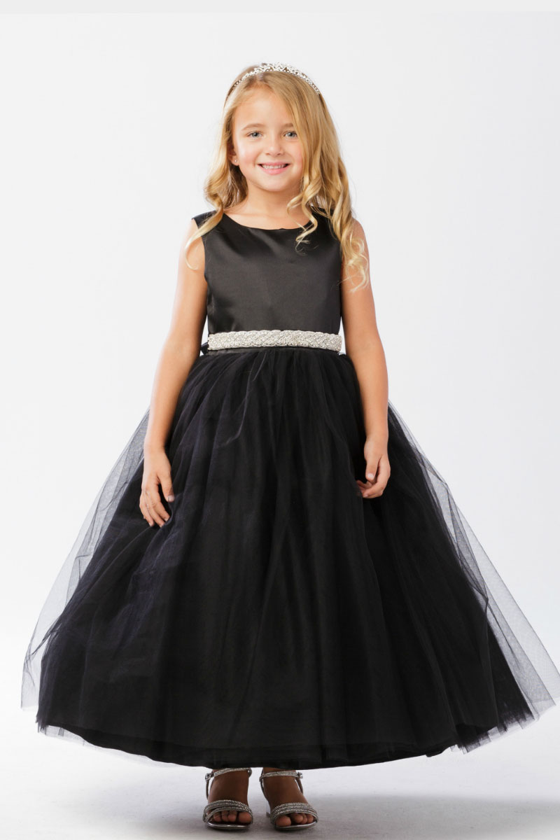 tt 5700b flower girl dress style 5700 black sleeveless yellow designer dress