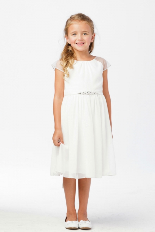 crepe flower girl dress