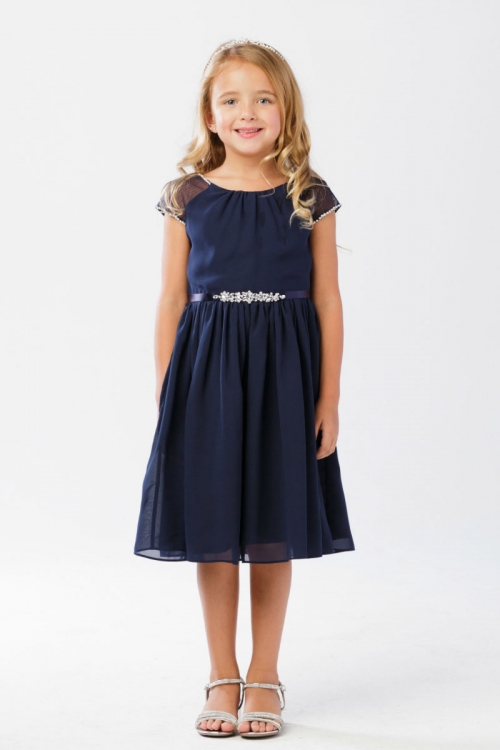 crepe flower girl dress