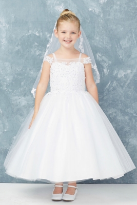 Black High Low Flower Girl Dresses Lace Long Sleeve First Commuion Dress Party