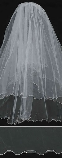 Womens Bridal Veil - Style 823 with Comb