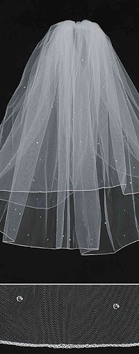 Womens Bridal Veil - Style 832 with Comb