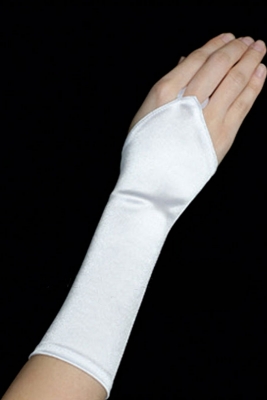 Women's-Adult Fingerless Glove with Beaded Pearl Embellishment
