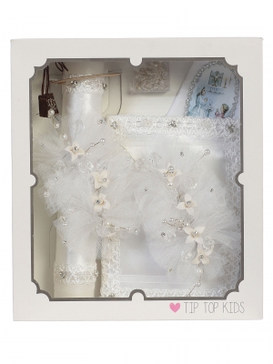 First Holy Communion Candle Set Style FC5238 GIRL in Choice of Language