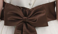 Tip Top Kids Premade Satin Adjustable Sash- CHOCOLATE- Expects to Fit Sizes 2-12