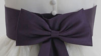 Tip Top Kids Premade Satin Adjustable Sash-EGGPLANT- Expects to Fit Sizes 2-12