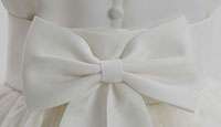Tip Top Kids Premade Satin Adjustable Sash-IVORY- Expects to Fit Sizes 2-12