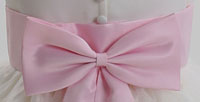 Tip Top Kids Premade Satin Adjustable Sash- LIGHT PINK- Expects to Fit Sizes 2-12