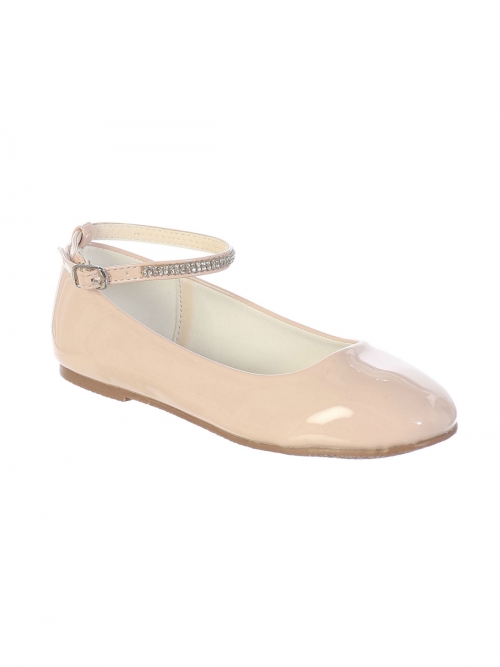 TT S120 S119BL Girls Shoe Style S120 S119 BLUSH Little Girls and Big Girls Shoe with Rhinestone Strap Shoes Flower Girl Dresses Flower Girl Dress For Less