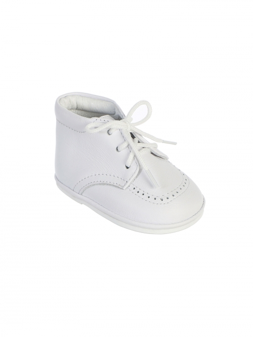 Infant and Toddlers Genuine Leather Shoes Style S303 - WHITE Only