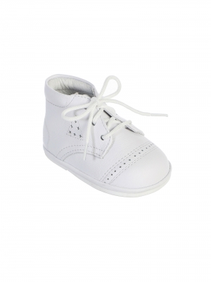 Infant and Toddlers Genuine Leather Shoes Style S305 - WHITE Only