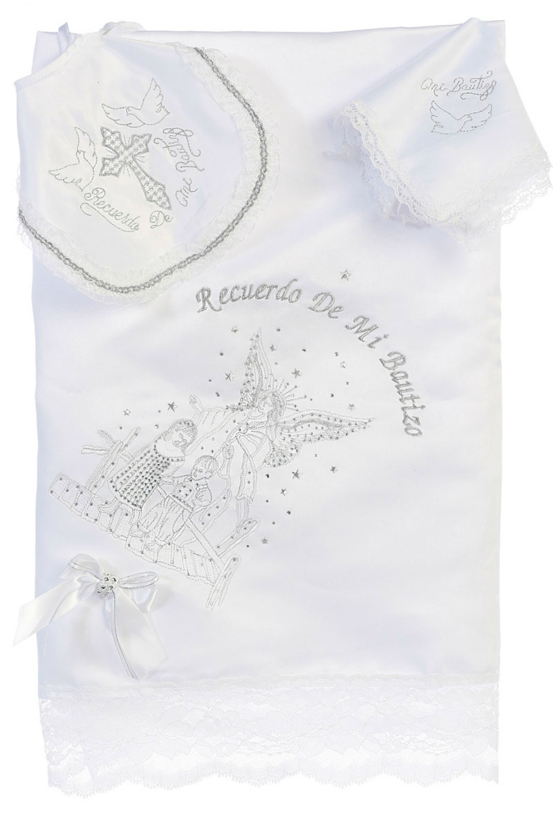 TT_SATIN_ANGEL_BLANKET Baptism and Christening Satin ANGEL Blanket