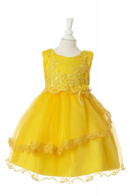 girls yellow lace dress