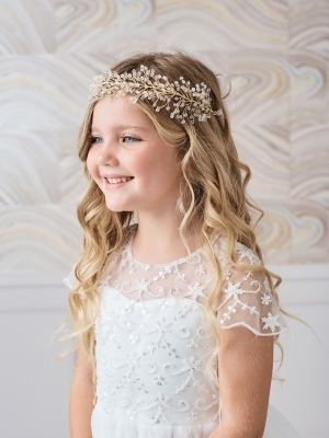 Girls Beaded Wire Headpiece - Style 155