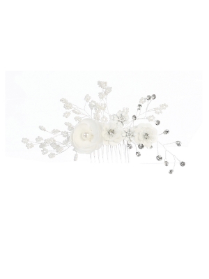Girls Floral Comb Headpiece - Style 158