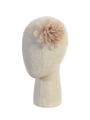 Girls Flower Elastic Headband - Style 162 in Choice of Color