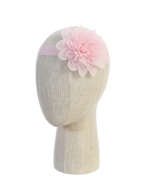 Girls Flower Elastic Headband - Style 162 in Choice of Color