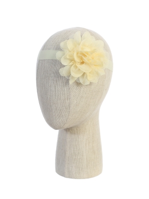 Girls Flower Elastic Headband - Style 162 in Choice of Color