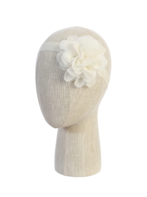 Girls Flower Elastic Headband - Style 162 in Choice of Color