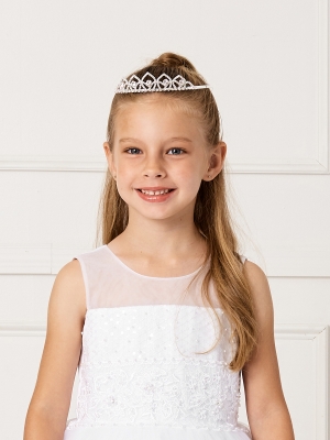 Girls Elegant Rhinestone Tiara - Style 303