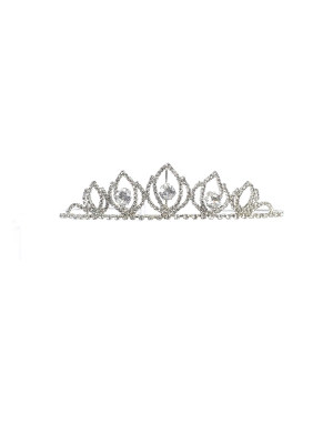 Girls Elegant Rhinestone Tiara - Style 306