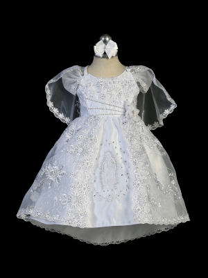Girls Baptism and Christening Style 2348 - WHITE