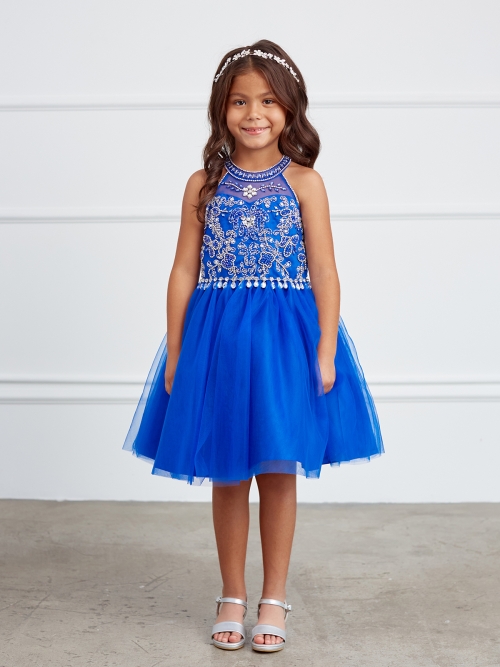blue dress for baby girl Arabella Embellished Gown main image 1