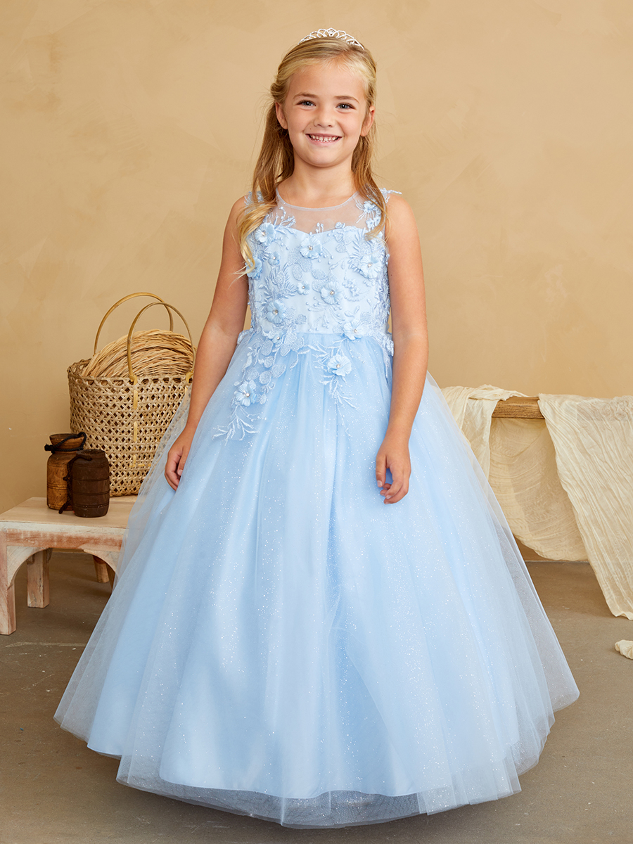 baby blue flower girl dress Dusty Blue Flower Girl Dress main image 0