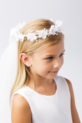 Flower Crown with Maria Veil - Style 716M