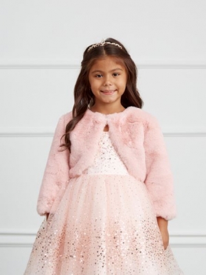 Blush Faux Fur Jacket - Style 7914