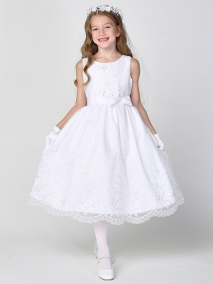 Embroidered Tulle Dress with Sequins