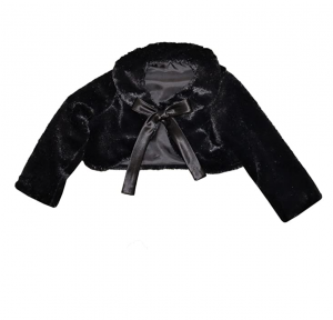 Black Faux Fur Jacket - Style C35