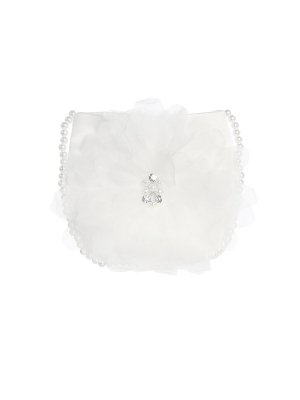 Flower Purse with Rhinestone Details - Style B26
