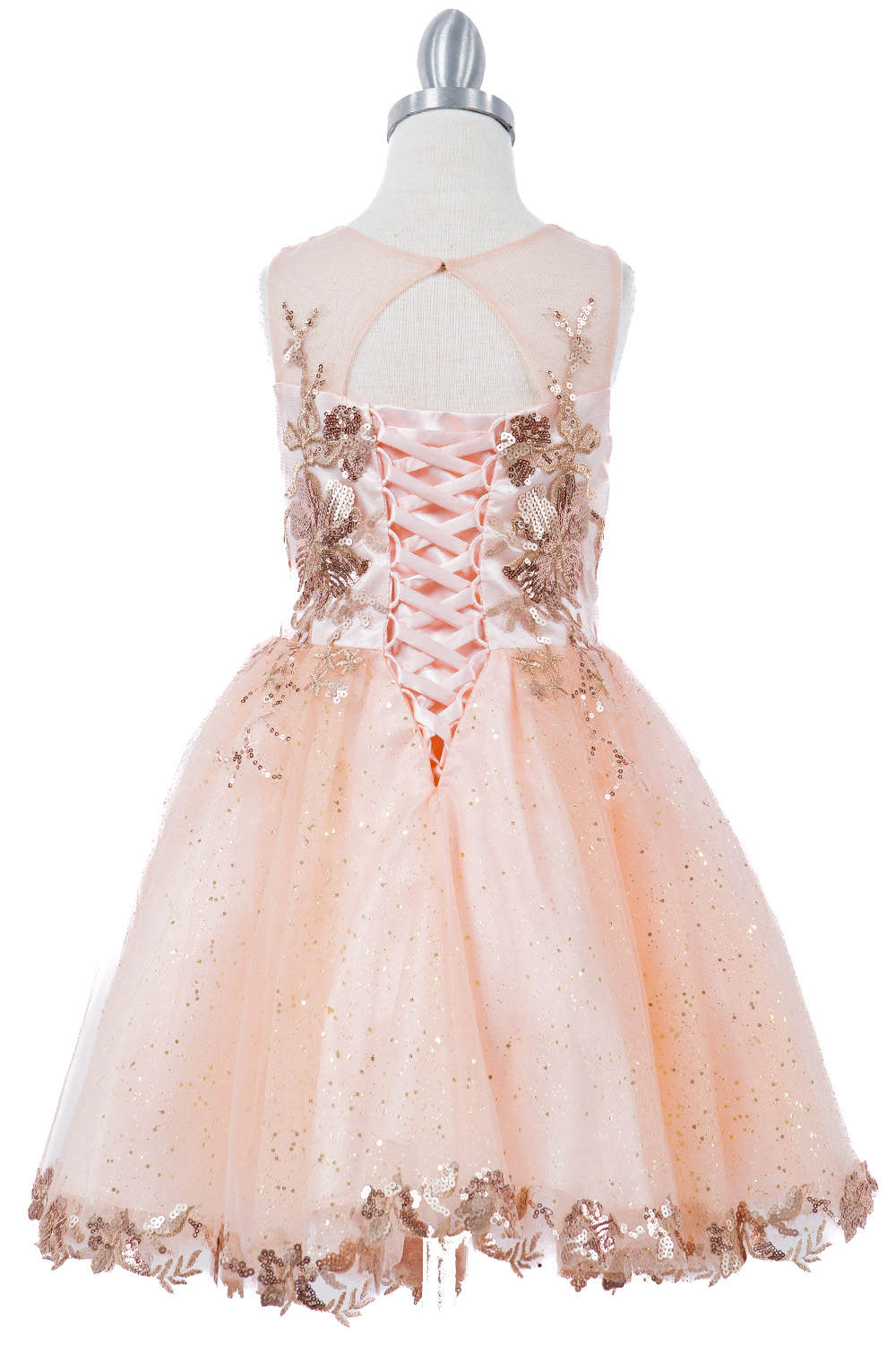pink and gold tulle dress Flower Girl Dress main image 0