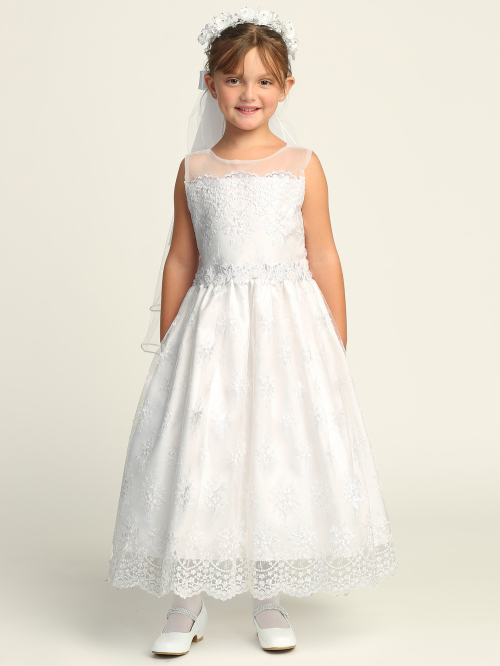 Elegant Embroidered Tulle and Sequin Dress - SP215