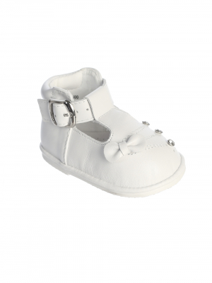 Infant Girl's T Strap Baptism Shoes - Style S400