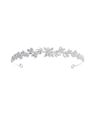 Rhinestone Leaf Headpiece - Style 333