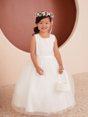 Ivory Daisy Embroidered Dress