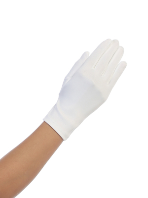Women's Matte Satin Short Gloves