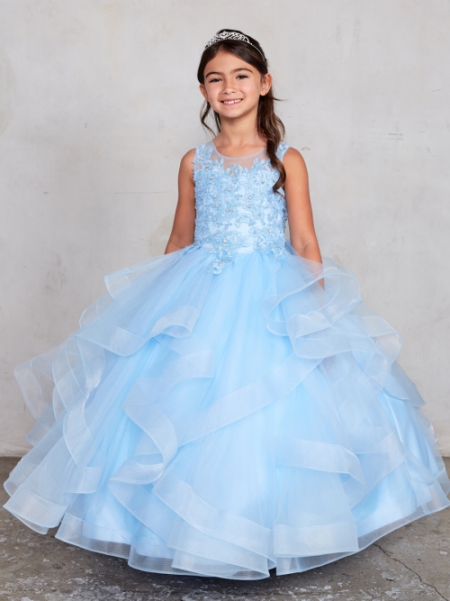 Horsehair trim flower girl deals dress