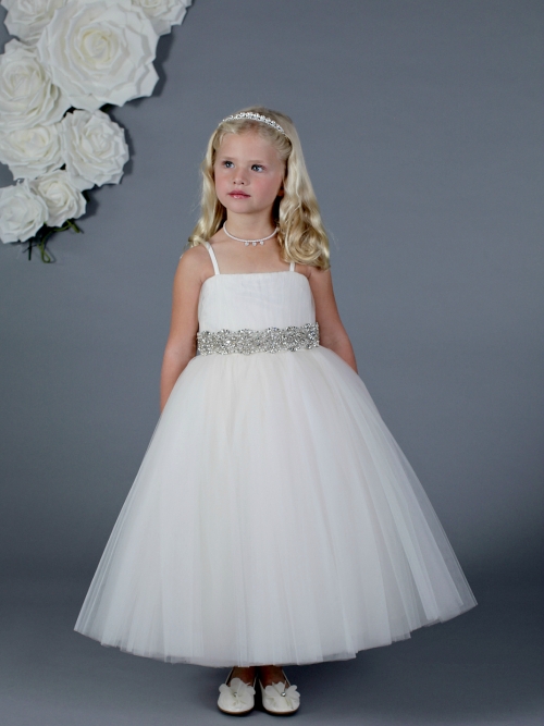 Spagetti Strap Girls Tulle Dress